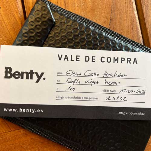 Vale de compra regalo Benty