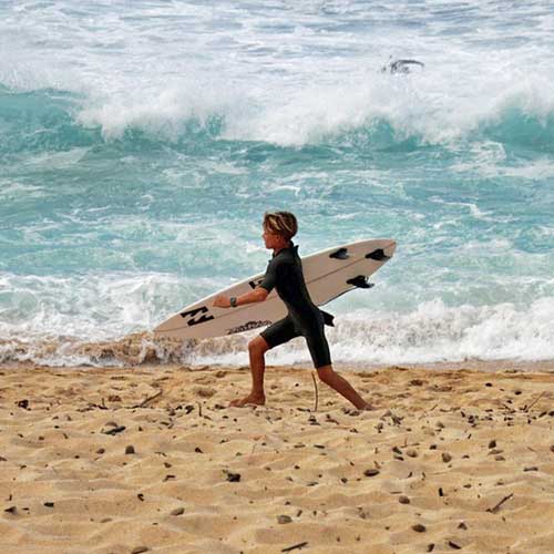 Sesion de surf Lanzarote en familia