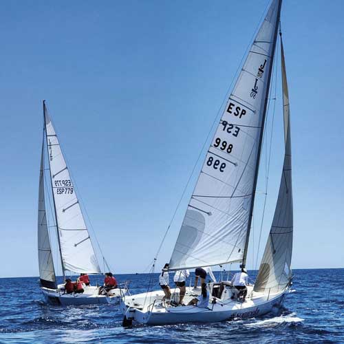 Sport sailing excursion on a racing yacht